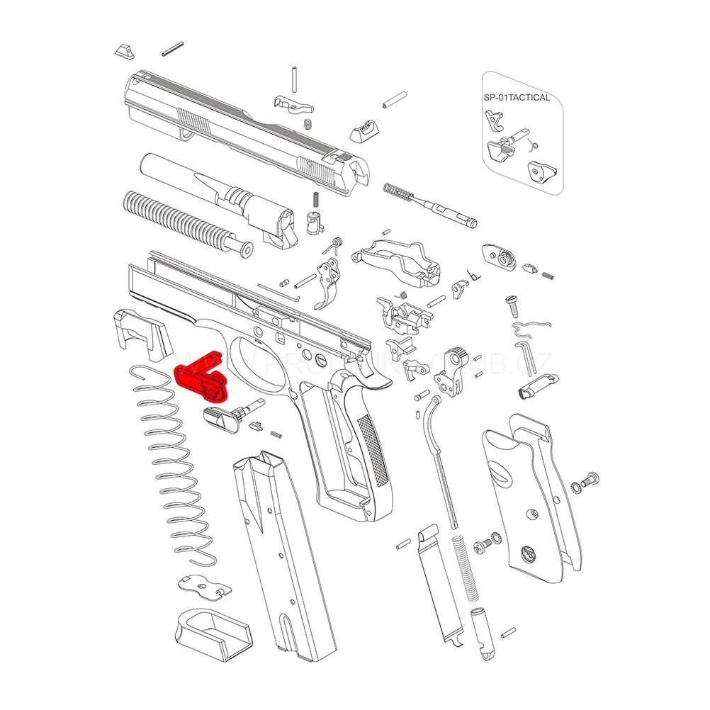 Záchyt závěru pro CZ Shadow 2 a CZ P-01