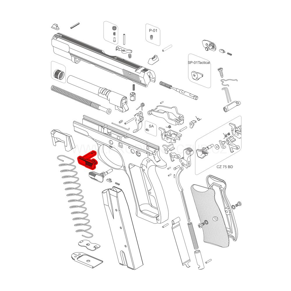 Záchyt závěru pro CZ 75 B 