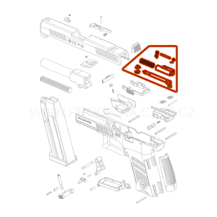 Sestava zápalníku pro CZ P-10S / C / SC / F díl č.3