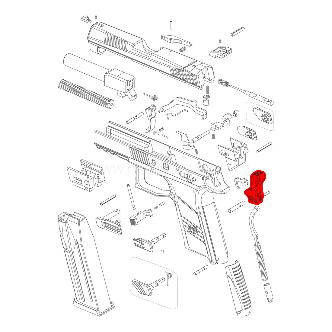 Kohout pro CZ P-07 a CZ P-09 díl č.:11