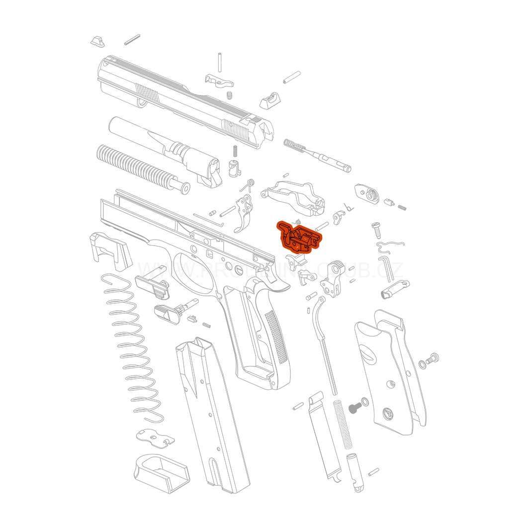 Vyhazovač pro CZ 75B, CZ 97B, Shadow