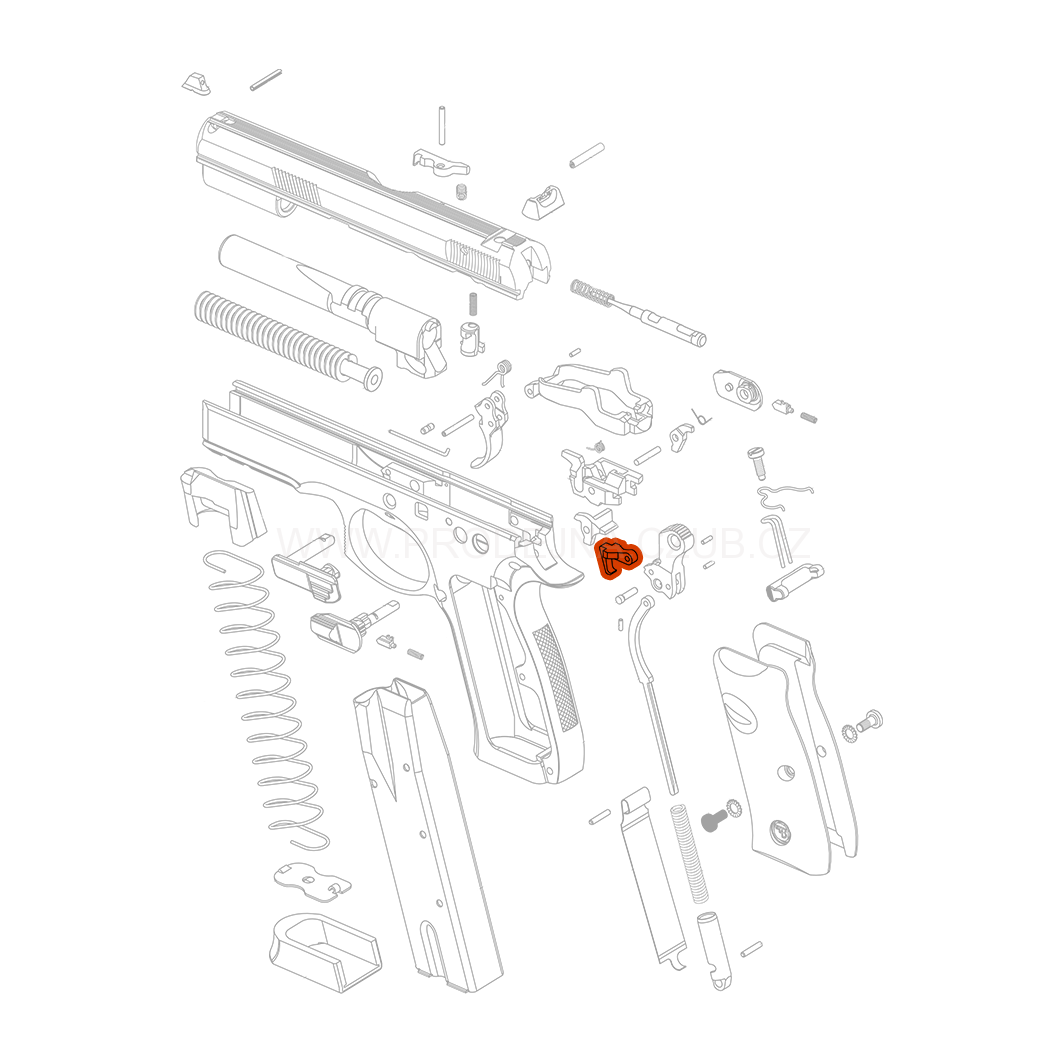 Přerušovač CZ 75B; 85B, CZ 97B, CZ 75 SP-01 Shadow