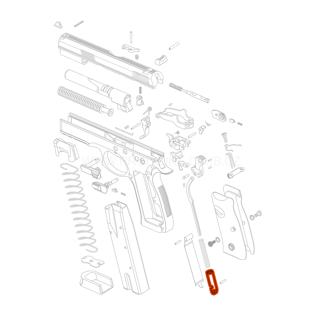 Zátka bicí pružiny pro CZ 75B, CZ 75 SP-01