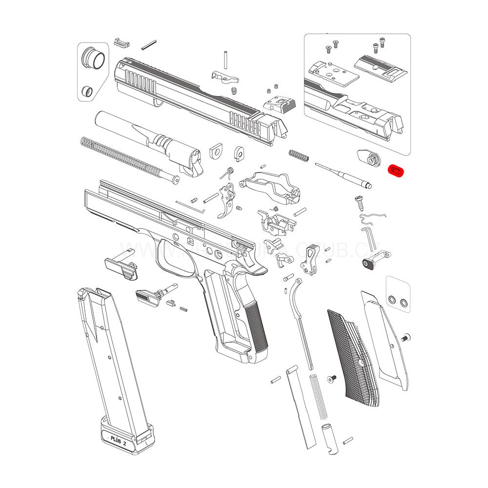 Západka pojistky pravá pro Shadow a CZ 75 TS