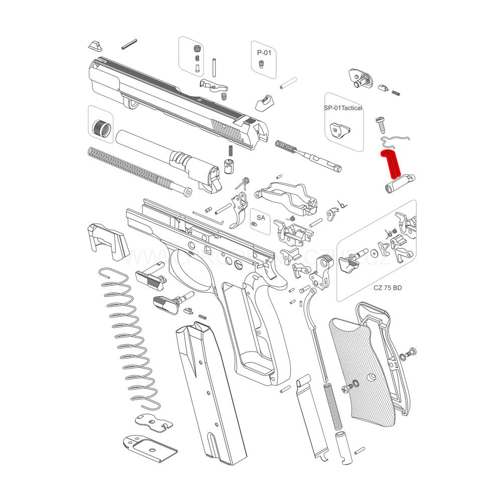 Pružina zádržky zásobníku CZ 75, Shadow 