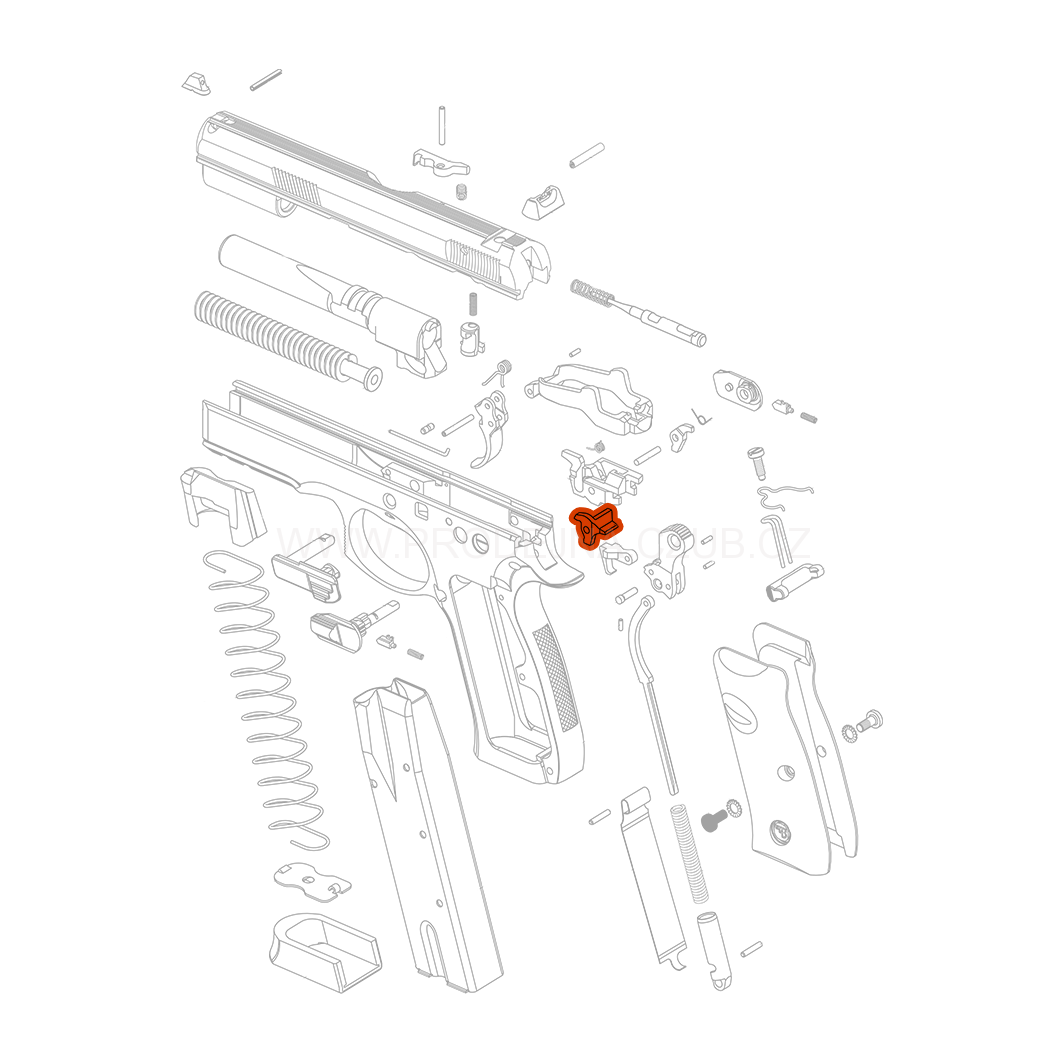Záchyt kohoutu pro CZ 75/85 B