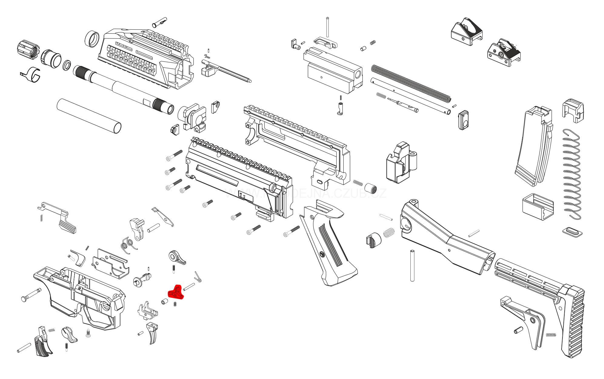 Přerušovač pro CZ Scorpion Evo 3 S1 díl č.64a