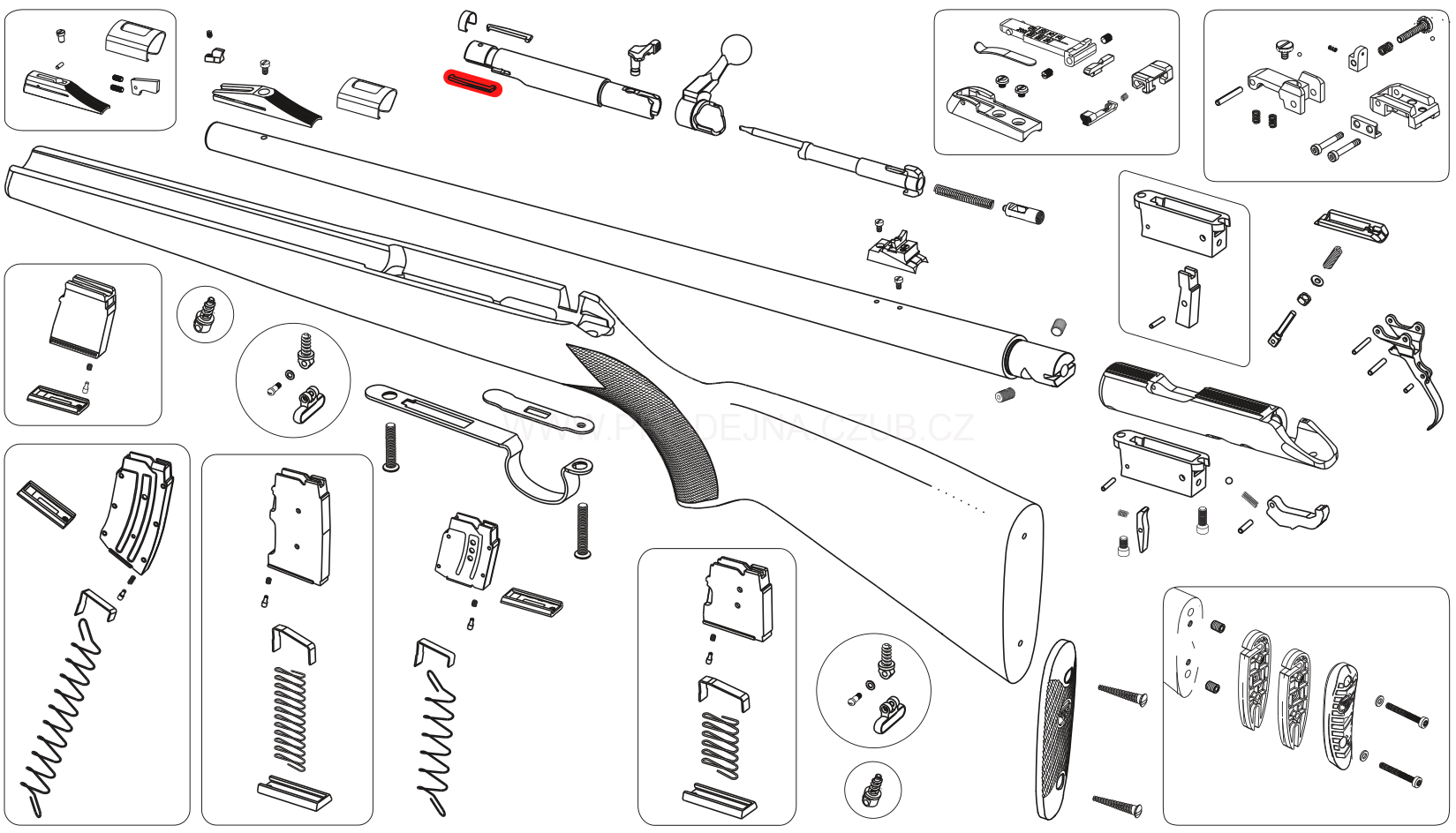 Přidržovač pro CZ 457/455/452/453 díl č.:37