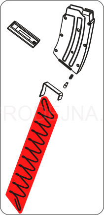 Pružina 10-ti ranného zásobníku ráže .22WMR/17HMR